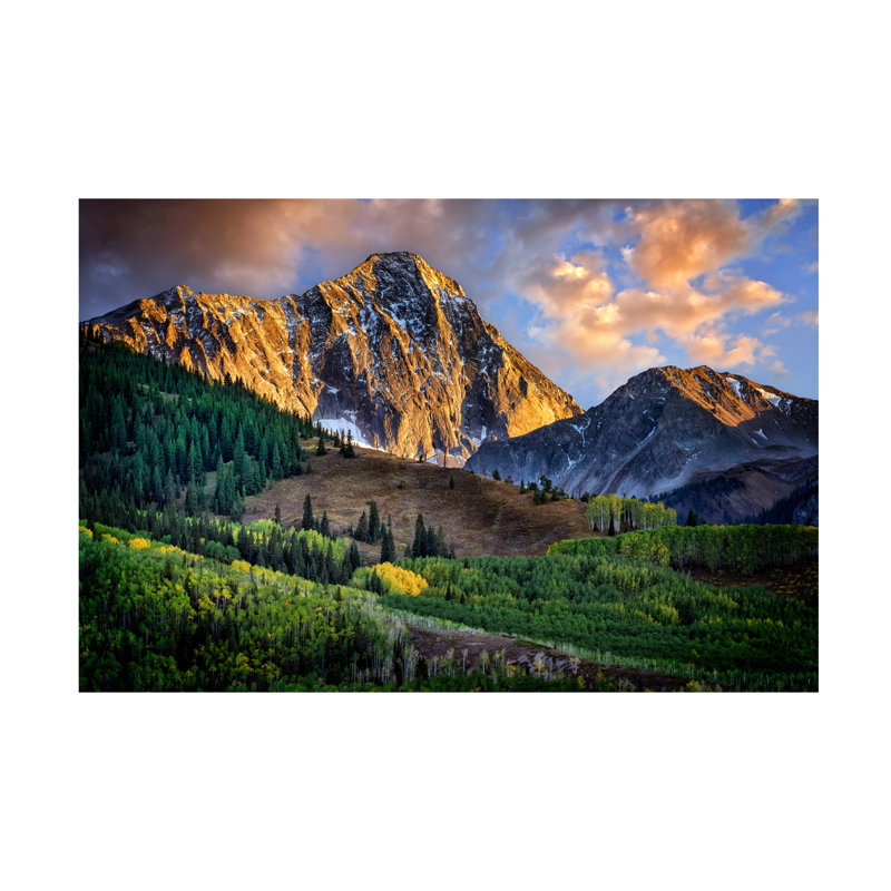 Art mural sur toile tendue - Rick Berk «Capitol Peak at Dusk», art mural pour le salon, la chambre à coucher ou le bureau - 30 x 47