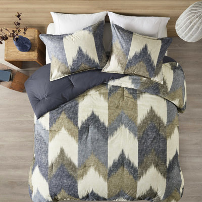 Édredon en coton bleu marine - taille double / grand, rembourré, imprimé, 2 taies décoratives assorties pour un petit voyage bleu marine, double / grand, imprimé, rembourrage, cachette paisible