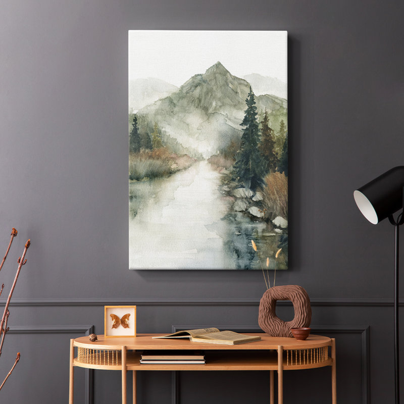 Paysage de récolte dans les bois - Cavas de galerie, H 27 po x l 18 po