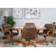Chaise rembourrée en chêne moyen