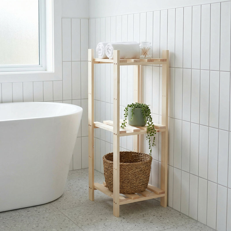 29cm W Solid Wood Shelving Unit