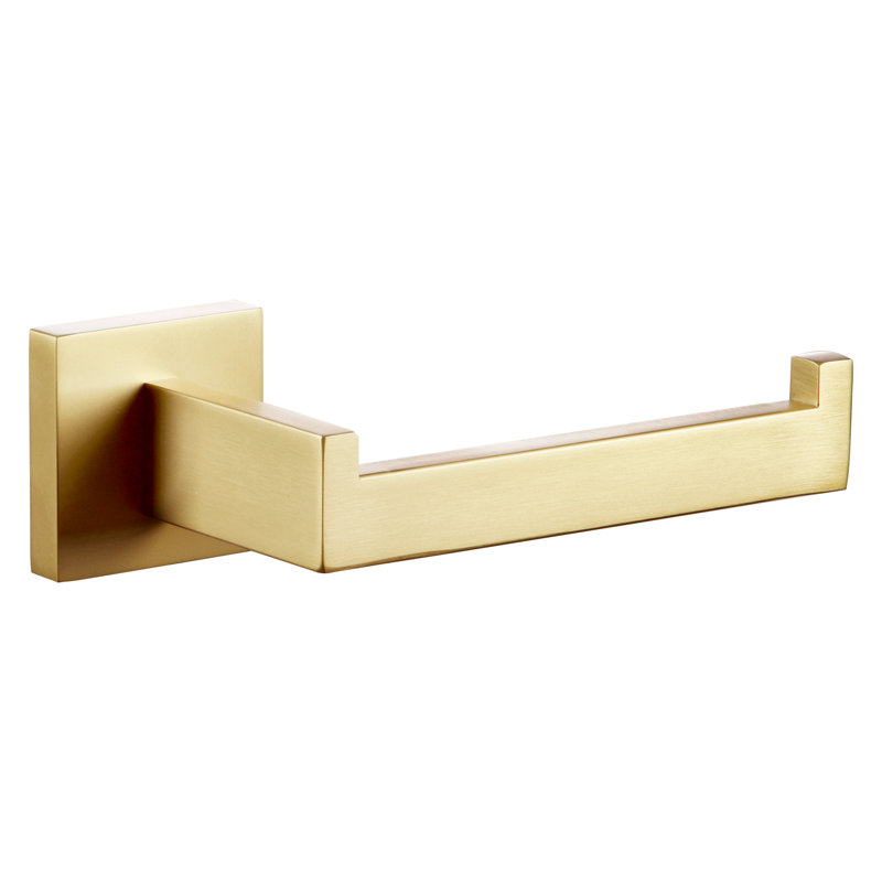 Bathroom Toilet Paper Holder Wall Mount, Brushed Gold