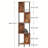 Corner Shelf Stand, 5-Tier Corner Bookshelf, Industrial Corner Shelf Display Rack, Tall Plant Stand Corner Bookcase For Small Spaces, Living Room, Bedroom, Kitchen, Rustic Brown