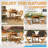 2 - Person Wood Patio Dining Set with Extendable Rectangular Table , Cushions Included