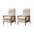 Gladys Mid-Century Modern Genuine Leather Pushback Recliner-129457399