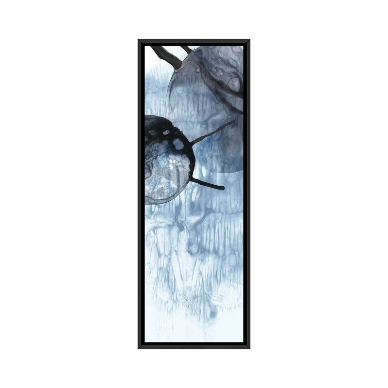 «Dripping Circles II», reproduction sur toile, H 36 po x l 12 po x P 1,5 po, Toile avec cadre noir