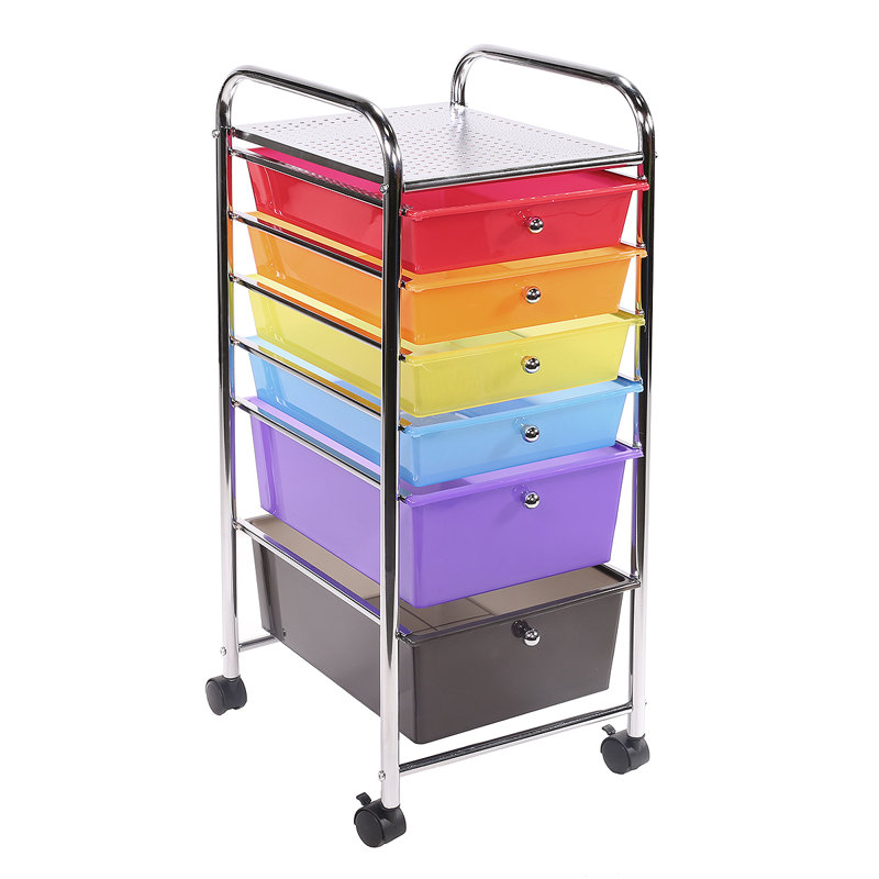 Anarah Rolling Storage Chest – 6-Drawer Organizer with Removable Top Shelf and Smooth-Rolling Wheels