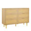 Commode 6 tiroirs en rotin