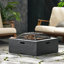 Foyer carré en oxyde de magnésium 29 po - gris foncé, foyer au bois, ambiance extérieure, appareil de chauffage de 28,7 po x 17,1 po, 53,78 lb, profondeur et largeur, hauteur, poids