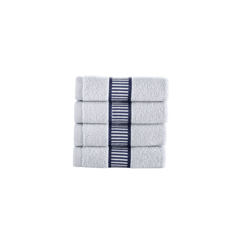 Turkish Cotton Wash Towels, Silver