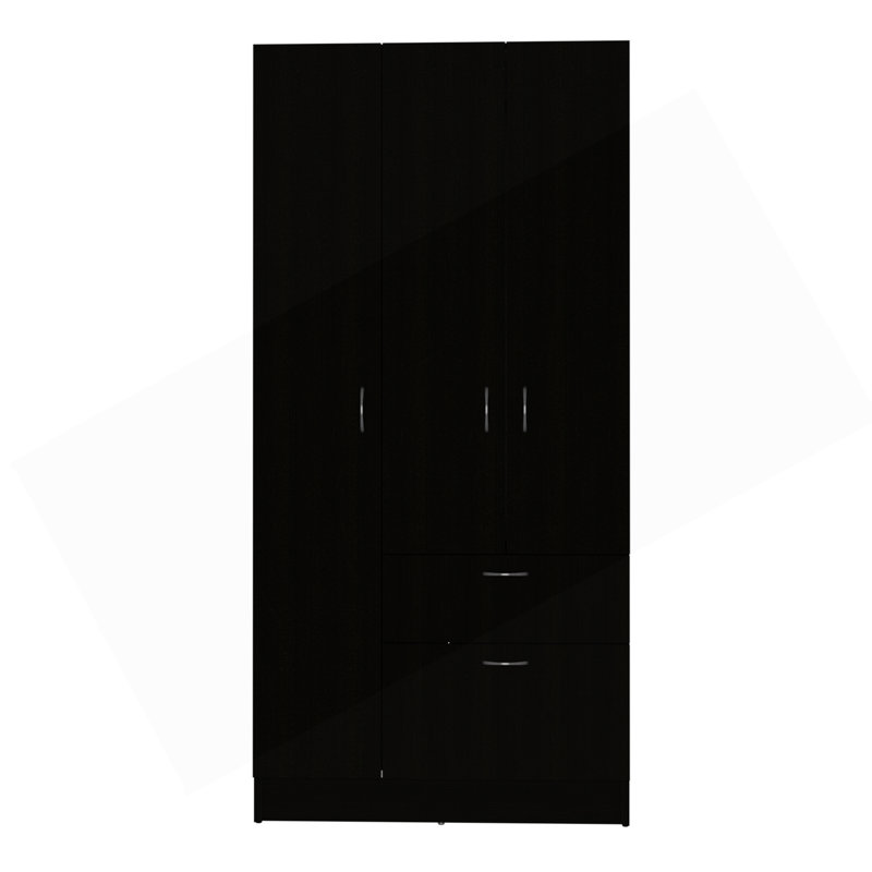 Armoire Ramblas, deux armoires, un tiroir, chaussures à tiroirs cachés