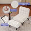  Fauteuil d'appoint rembourré de 25,98 po de largeur avec dossier réglable et repose-pieds-1016831816