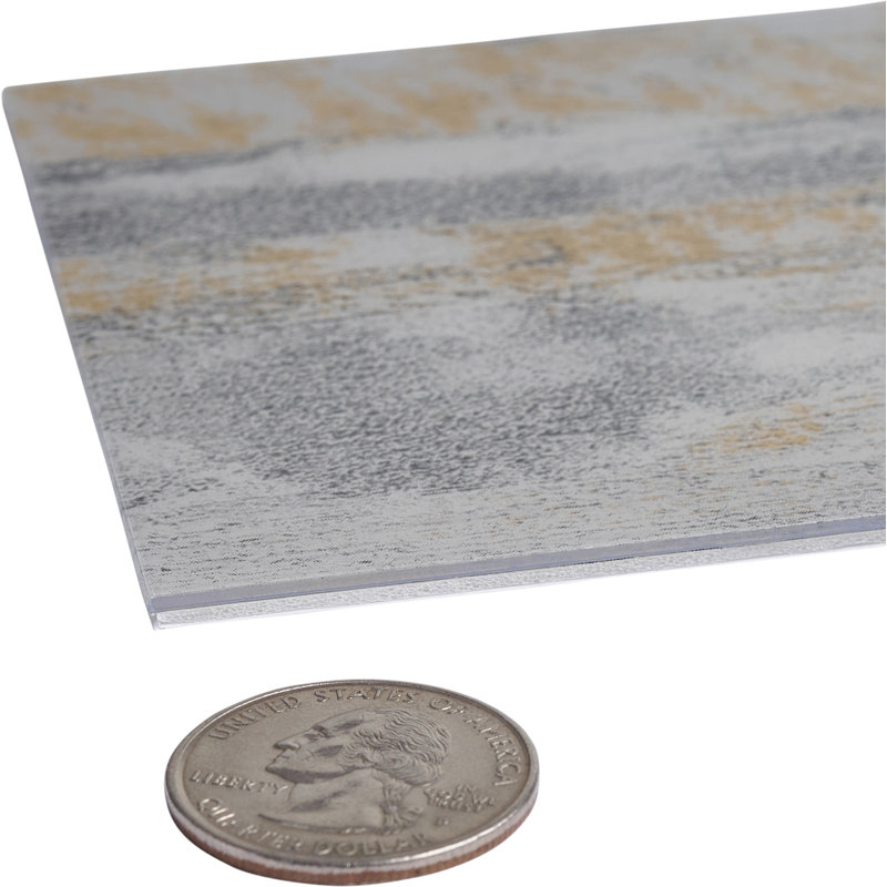 4'' W x 8'' L Vinyl Peel and Stick Subway Tile, Rustic Gray