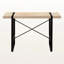 Bureau d'ordinateur à finition naturelle avec pieds en métal noir H 29,81 po x l 48,74 po x P 23,47 po Fella