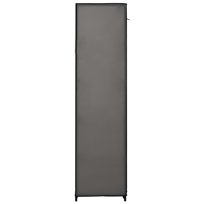 3 Door Fabric Wardrobe, Grey