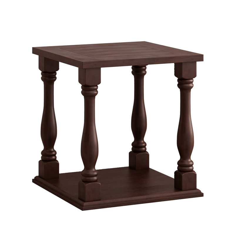 Table d'appoint antique de couleur café