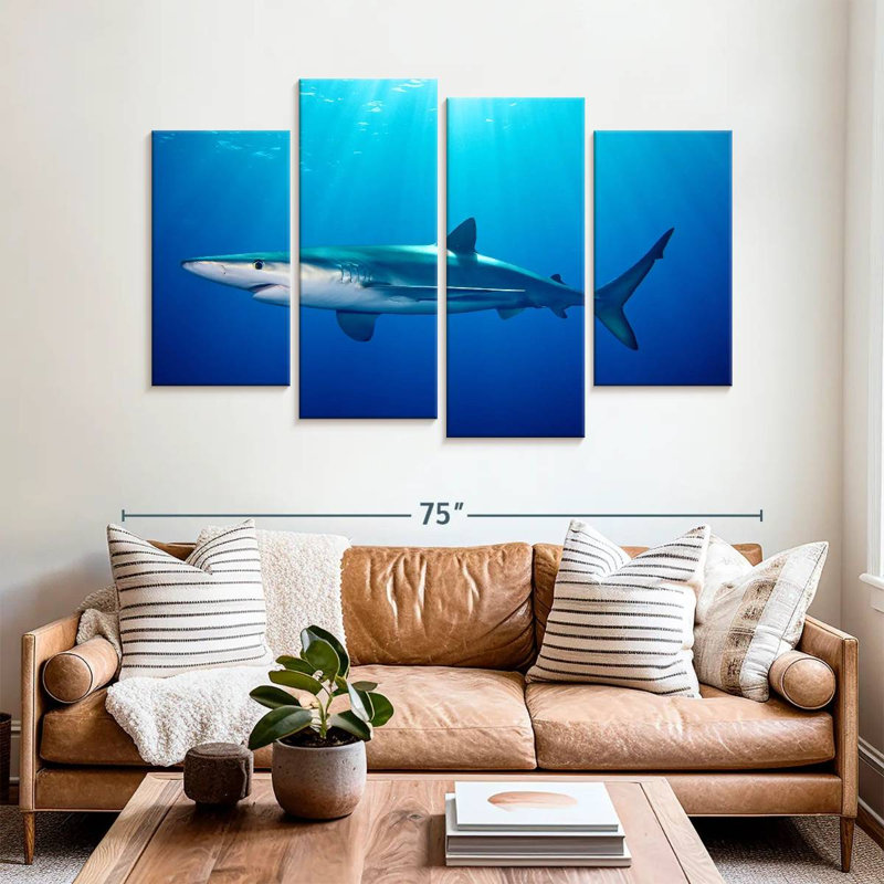 Brampt Blue Shark In Gordon's Bay, 42" H x 68" W