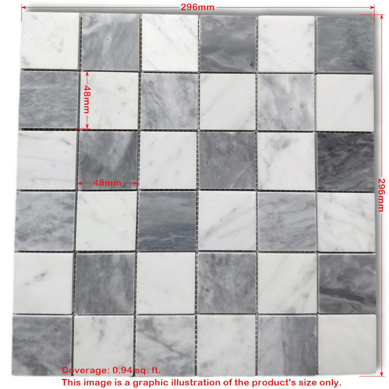 12" x 12" Marble Mosaic Sheet Subway Wall & Floor Tile