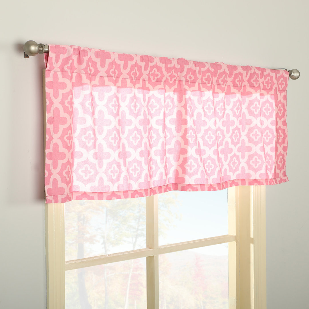 Gasquet Geometric Tailored Window Valance Ebern Designs 
