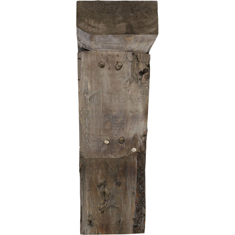 10" Gray Pine Barnwood Shelf Bracket