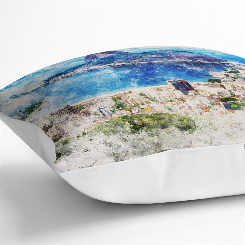 Square Cushion, White, 55cm H x 55cm W x 20cm D
