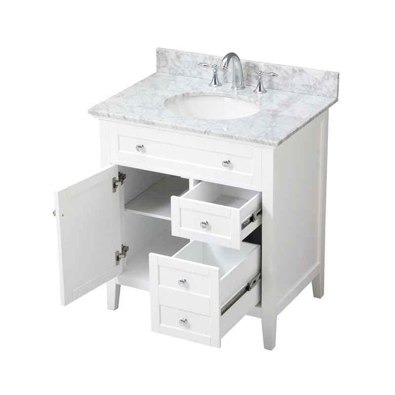 Ensemble de meuble-lavabo simple 32 po Ain, Blanc