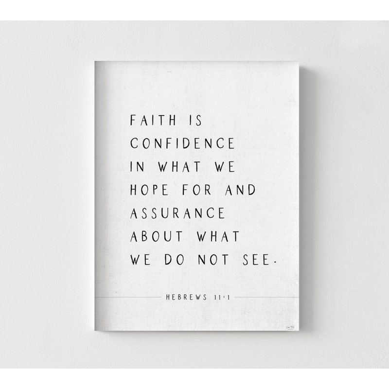 «Faith Is Confidence», affiche 11: 1 encadrée, grand verset biblique, décor biblique minimaliste, décoration murale bible des Hébreux