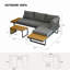 Canapé modulaire d'extérieur avec coussins Danaira