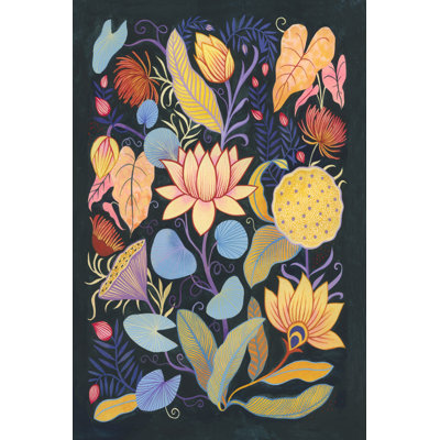 Lotus Dark Dream I by Grace Popp - Wrapped Canvas Print