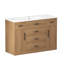 Meuble-lavabo 48 po. Armoire de rangement abondante - 2 portes à fermeture douce et 6 tiroirs
