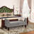 Battle Linen Blend Upholstered Storage Bench-1216530634