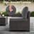 Outdoor Wicker Sectional Conversation Set With Wide Armrest-1521604334