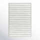 Rectangle Triton Striped Hand Tufted Wool Area Rug in Gray