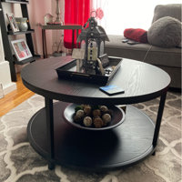 Thin Coffee Table – Black Oak – Rouse Home