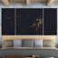 « gold on blue ii », reproduction d’image multi-pièces de première qualité sur toile-38029207