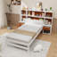 Structure de lit simple avec tête de lit et tables de chevet 7 compartiments et 3 tiroirs Lark Manor ™