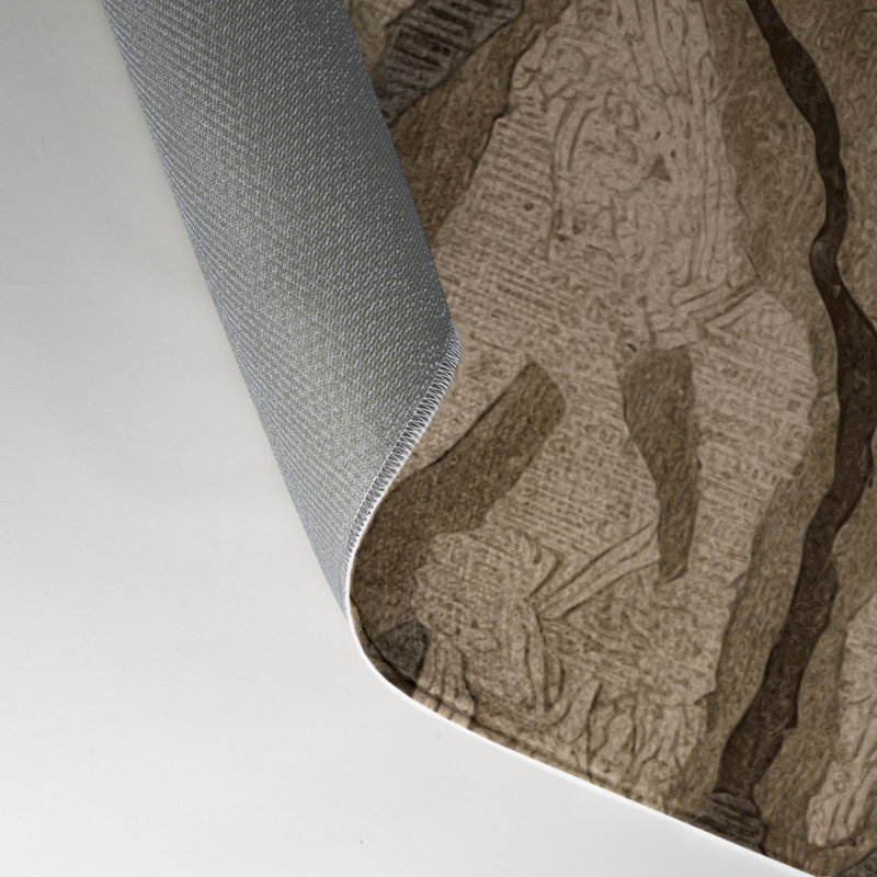Tapis intérieur et extérieur gris Nature, Rectangulaire 3 pi x 5 pi