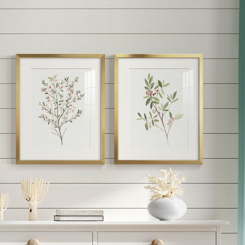 Single Sprig III " Single Sprig III " 2 - Pieces Painting Print