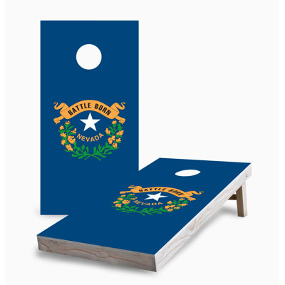 Nevada State Flag 2x4 Cornhole Board Set | Includes (2) Boards (8) Bags & Optional Accessories