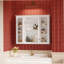 Armoire de rangement pour salle de bain avec 1 tablette réglable, armoire murale avec charnières à fermeture douce