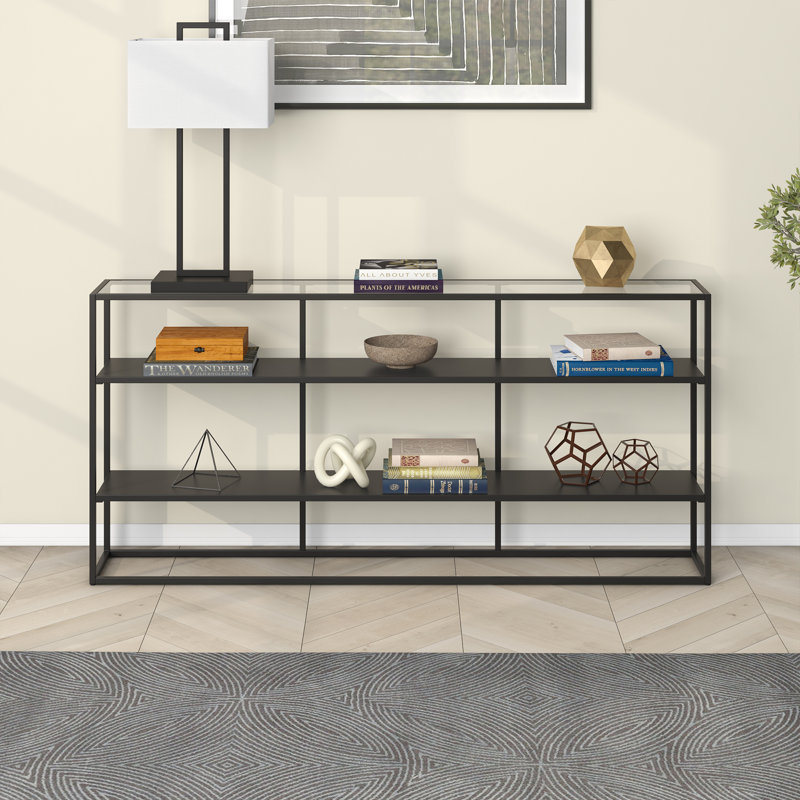 Fallon 64'' Glass Top Console Table