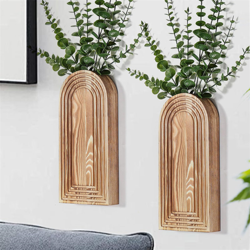 2 Piece No Frame Set on Wood, Gold