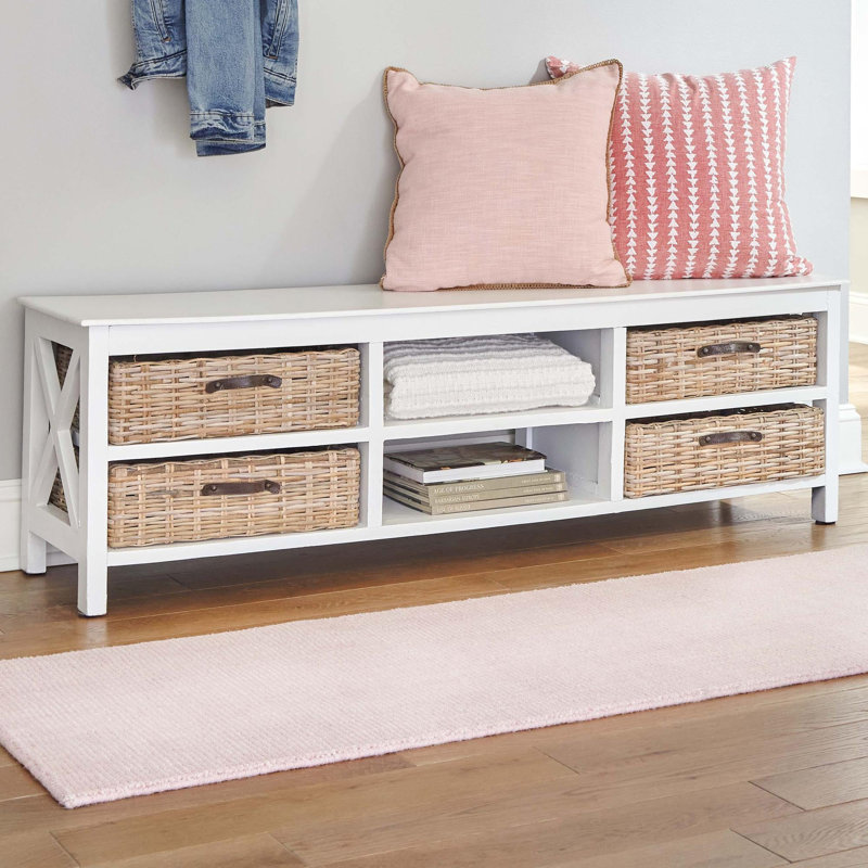 Tapis uni / rayé de couleur anglaise rose / ivoire Fladena, Tapis de couloir 2 pi x 9 pi 10 po