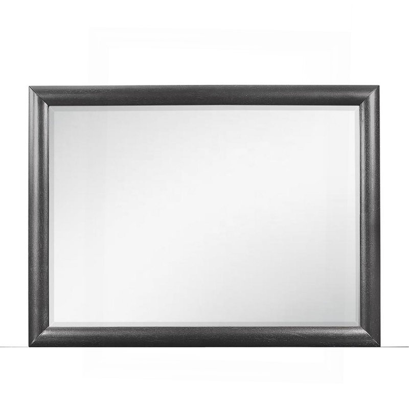 Miroir gris avec cadre, Gris