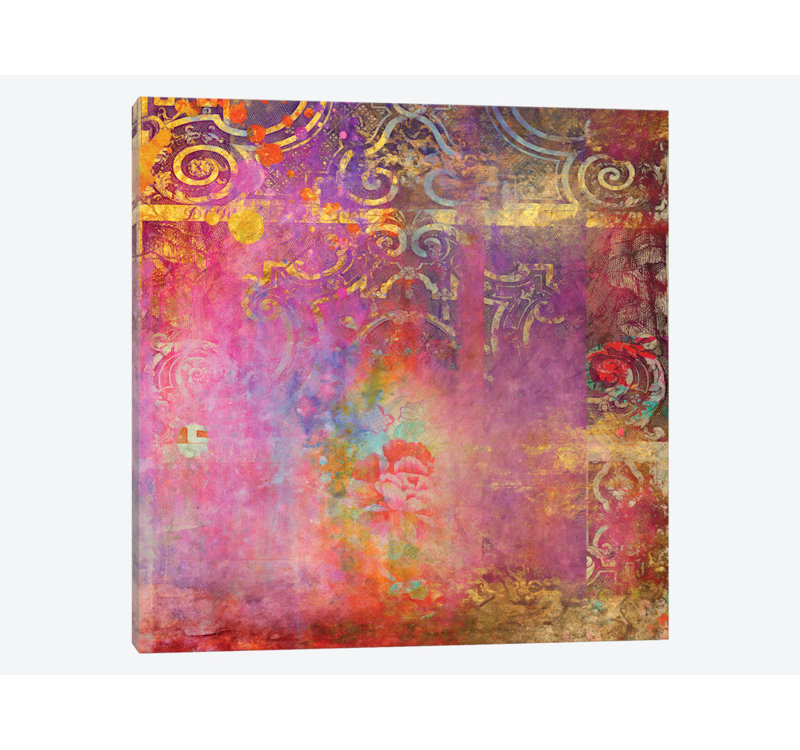 " Ancient Future Series: Boho Rose " by Aimee Stewart, 12" H x 12" W x 1.5" D