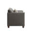 Chaise gris anthracite Laurissa avec 3 coussins