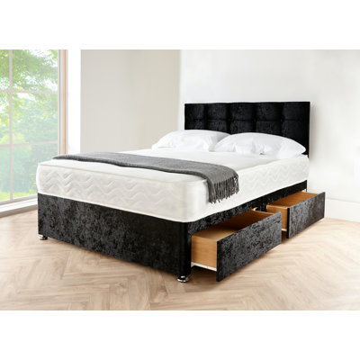 Abbie-Lee Upholstered Divan Bed with Mattress