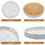 Plateau rond rond en bois, plateau en bois pour table basse repose-pieds, plateau blanc délavé, plateaux de centre de table rustique pour décoration de table de maison de campagne (rond)