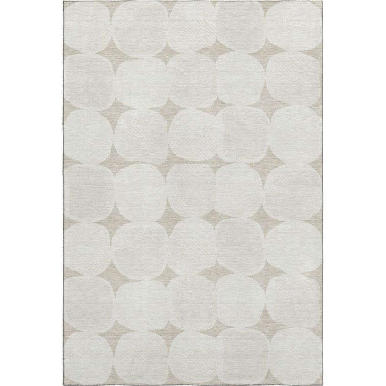 Premium Machine Washable Prisco Beige Rug