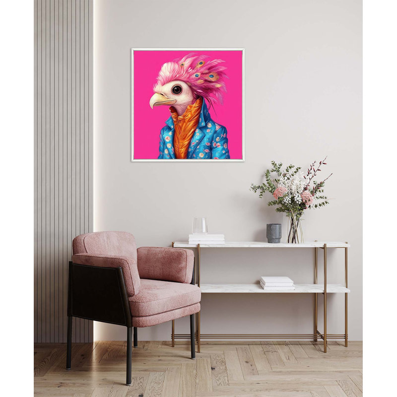 Whimsical Chirper 1 - Framed, Medium